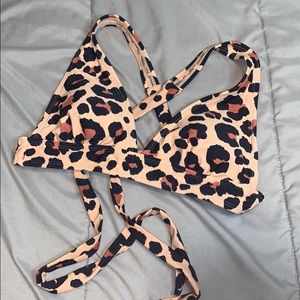 Cheetah print bikini top